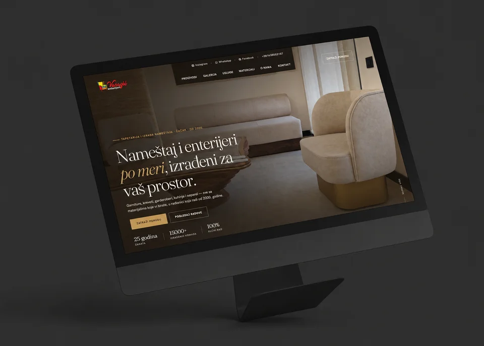 Enterijeri Varagić - web sajt